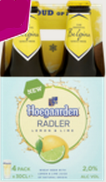 Hoegaarden Radler Lemon & Lime set van 4 flesjes á 0,30 liter